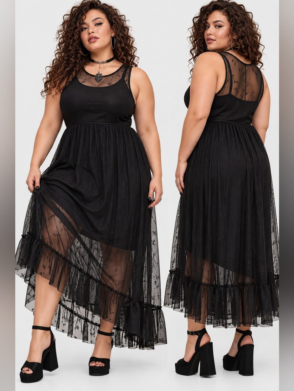 Torrid x Disney Minnie Mouse Sheer Mesh Layering Dress